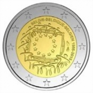 2 EURO 2015 Europese Vlag UNC België